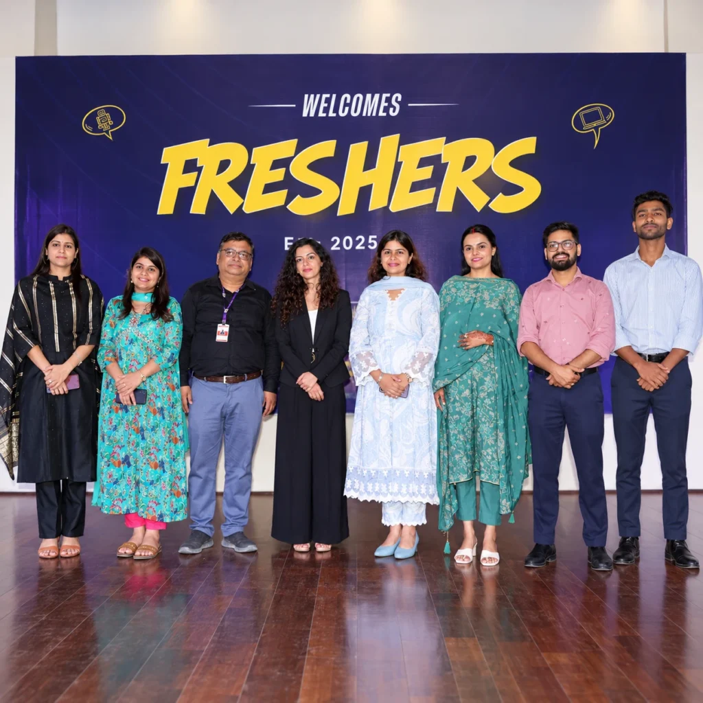 freshers welcome 2025 group portrait